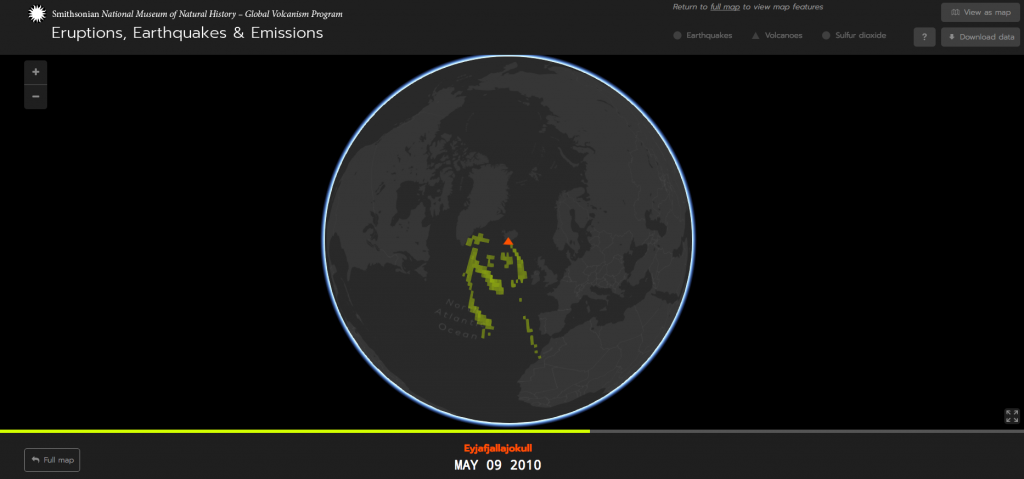 Global Volcanism Program, 2016. Eruptions, Earthquakes, & Emissions, v. 1.0 (internet application). Smithsonian Institution. Accessed 16 October 2016.